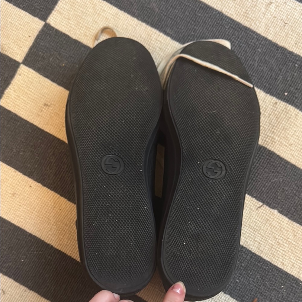 Gucci Black and Cream High-Top Sneakers with funky Design - Picture 4 of 6